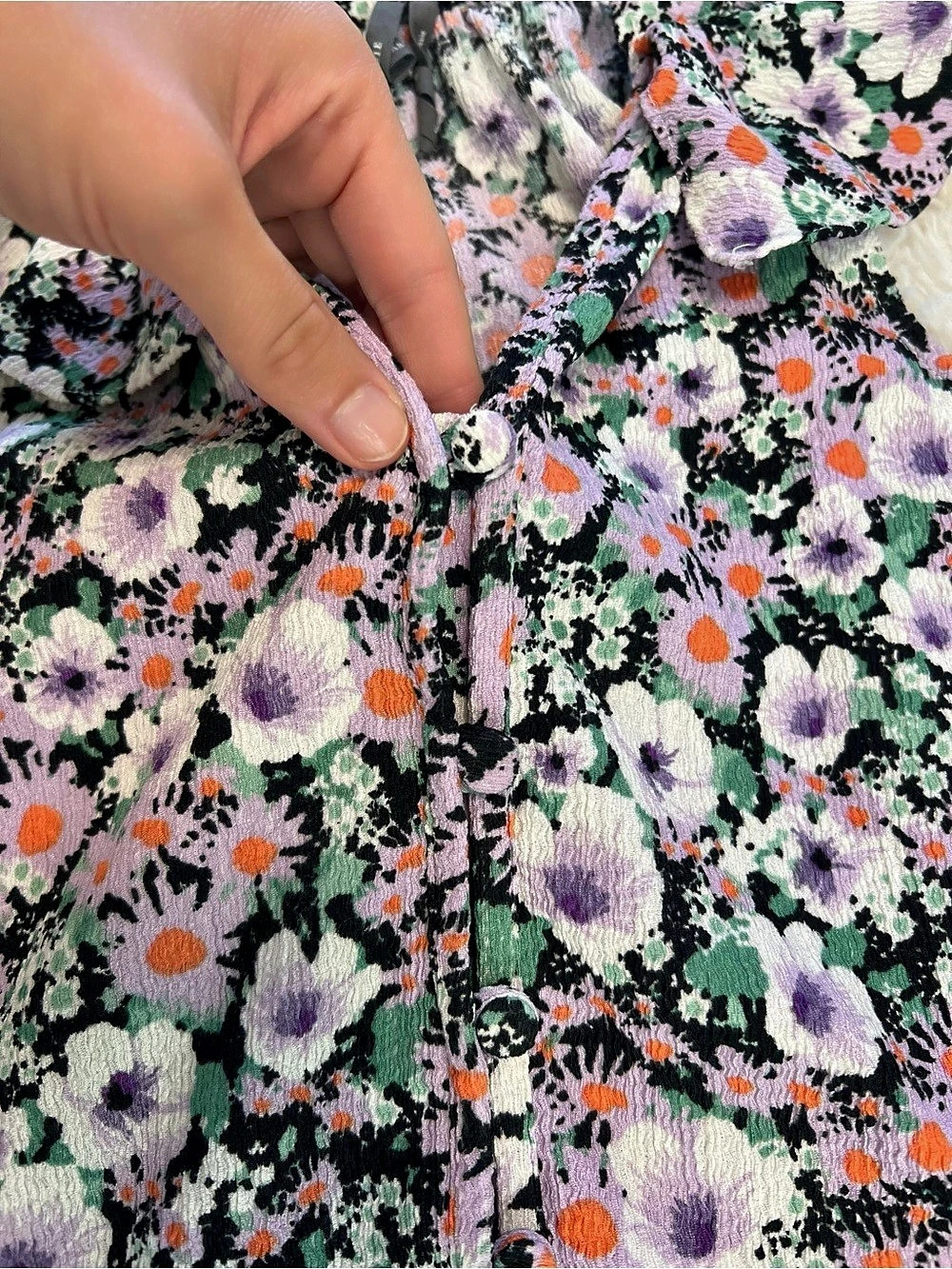Anthropologie Floral Ruffle Blouse - Picture 4 of 8